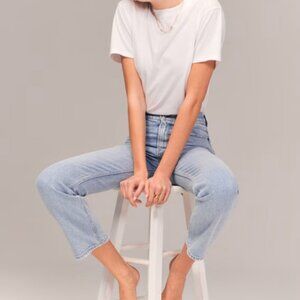 Abercrombie & Fitch Ankle Straight Ultra High Rise Jeans Light Wash 26/2